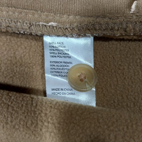 Weatherproof Vintage Men’s Fleece Shirt Jacket Tan/White | Small - Picture 4 of 5